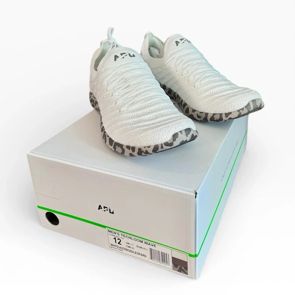 APL Men’s TechLoom Wave Sneakers, White Asteroid & Leoard sz. 12